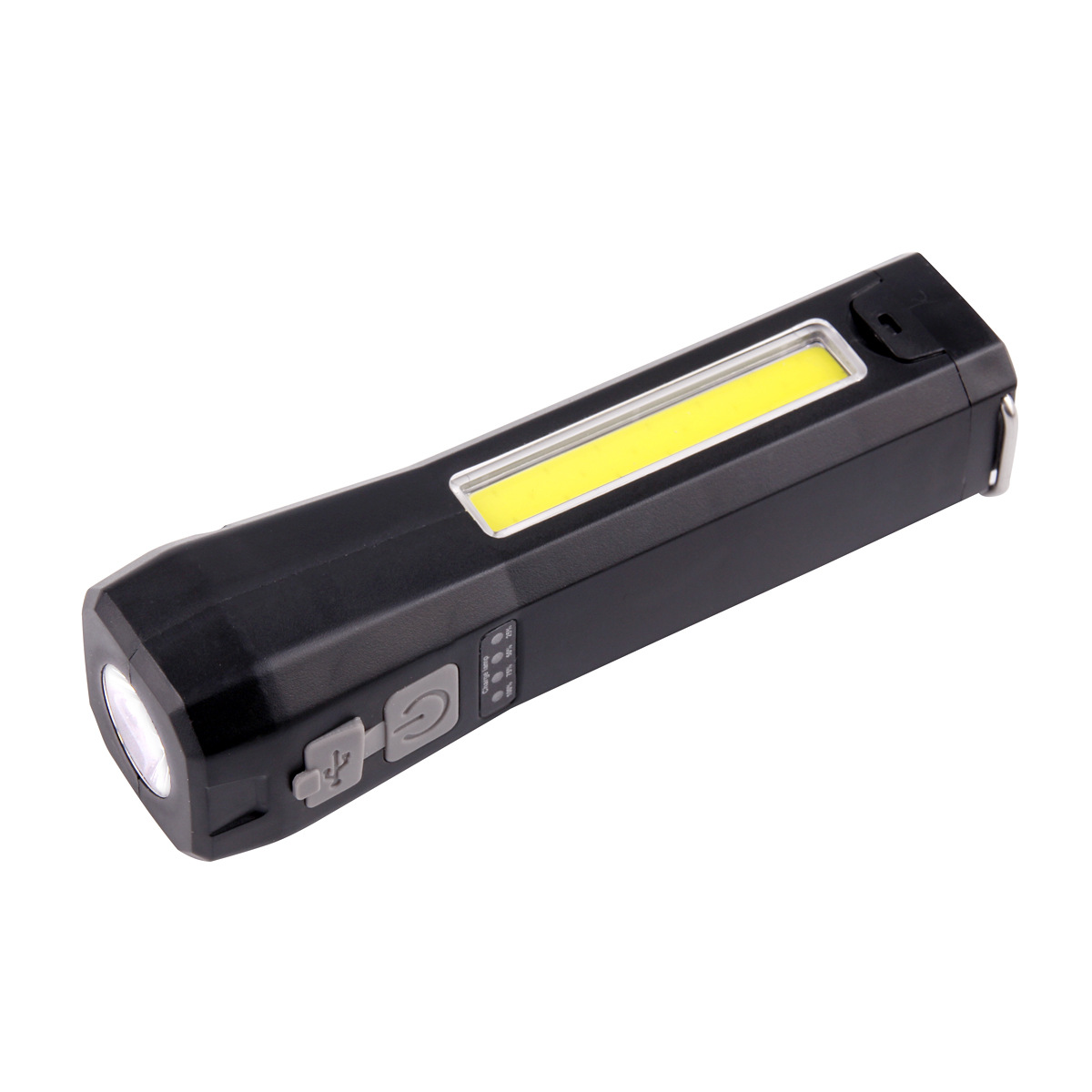 Cross-border multi-functional high-intensity flashlight, handheld work light, portable USB charging with red light and strong magnetic inspection light