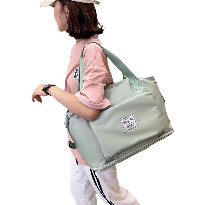 Wholesale dry-wet separated sports hand and shoulder bags, yoga and fitness bags, large-capacity travel bags, foldable and expandable Item Picture
