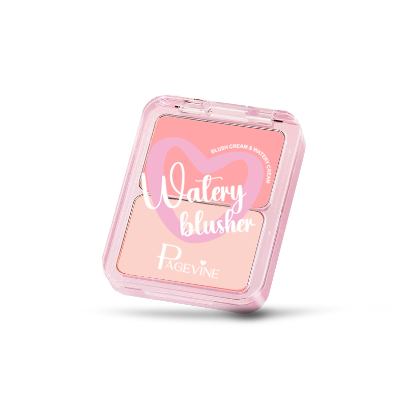 Cross-border Makeup PAGE VINE Water Light Blush Cream Naturally brightens, three-dimensional, clear and moist, multi-purpose Water Light export Item Picture