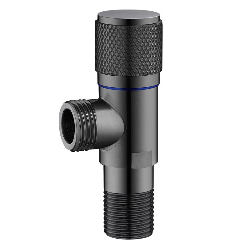 全铜卫浴角阀三角阀冷热水通用阀门开关4分水阀三角阀分水器加厚白底实物图