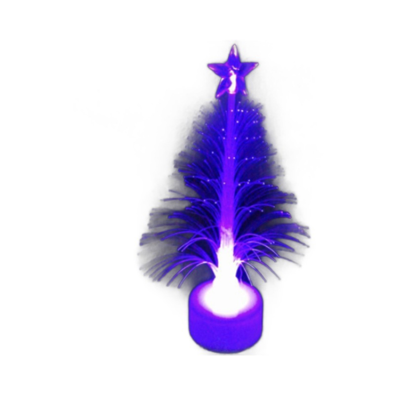 Creative seven-color optical fiber tree night light, festival decoration, luminous simulation Christmas tree, children's luminous tree toy Item Picture