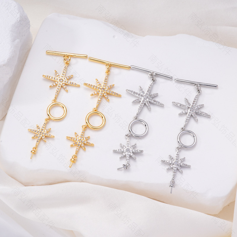 Pearl necklace buckle, octagonal ot buckle, chain buckle, sweet ending connection buckle, sweater chain, diy accessory details Picture