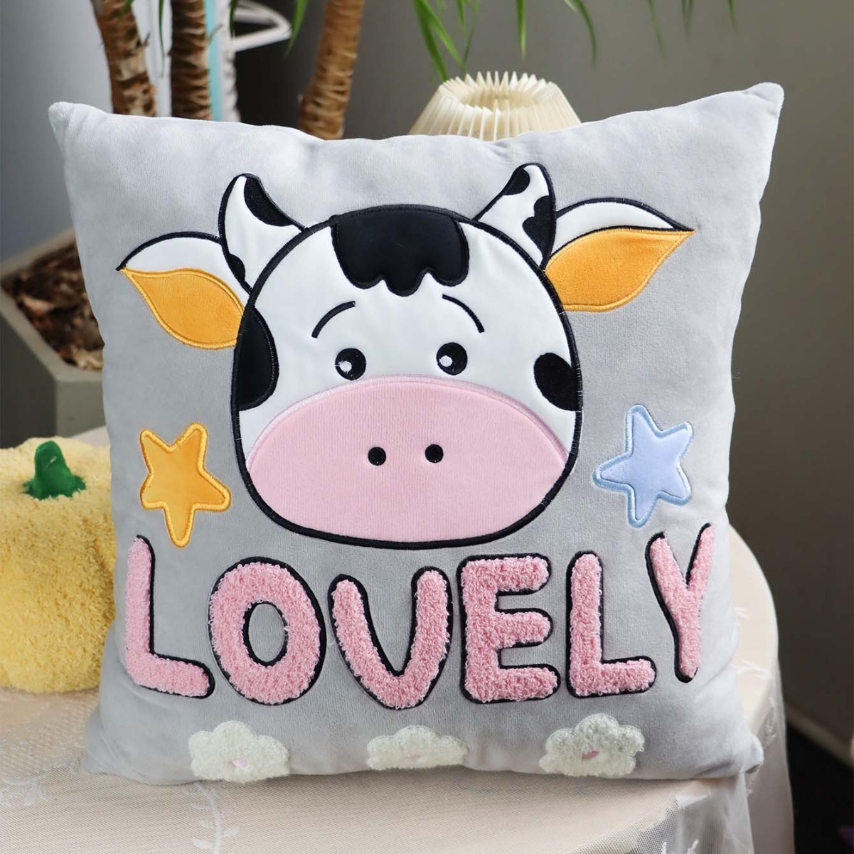 卡通款毛巾绣立体绣花抱枕套客厅沙发飘窗装饰抱枕靠垫套