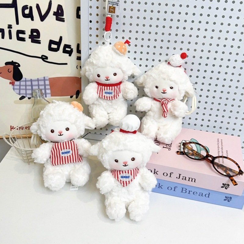 Wholesale of Xiangdun Dun Baked Lamb Palm-sized Treasures, Chef's Hat figurines, Bib bags, cake, plush sheep pendants, event gifts Application Scenario