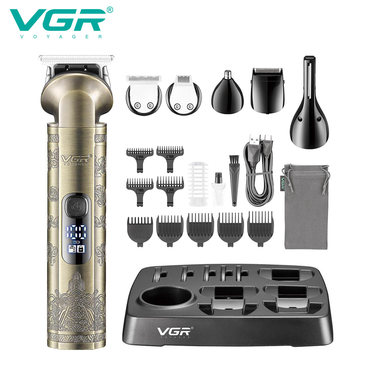 وحدة تصفيف الشعر من طراز VGR109 عبر الحدود لحلاقة شعر الرجال في المنزل