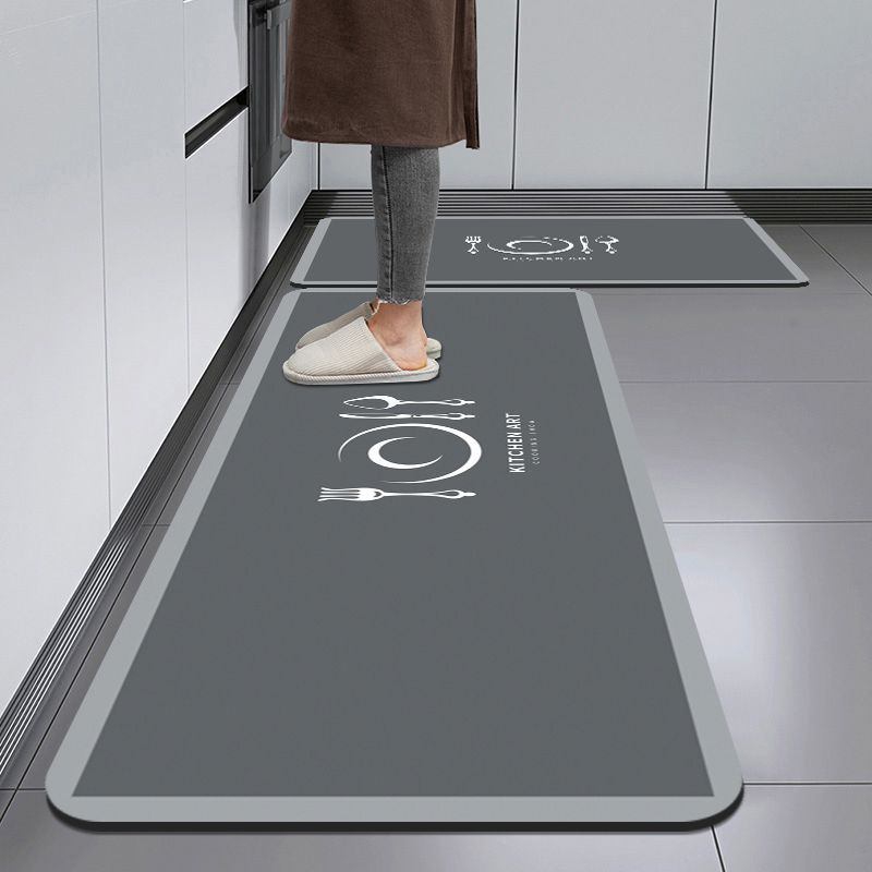 家用厨房地垫吸水吸油防滑垫现代简约家用长条硅藻泥地垫一件代发细节图