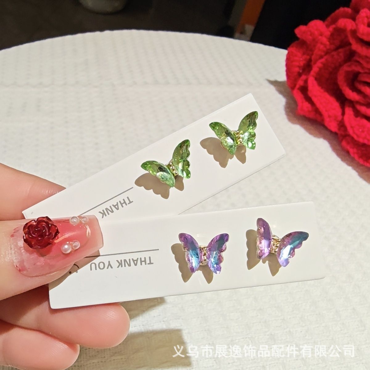 耳钉/饰品/四爪耳钉/ccb/打耳洞产品图