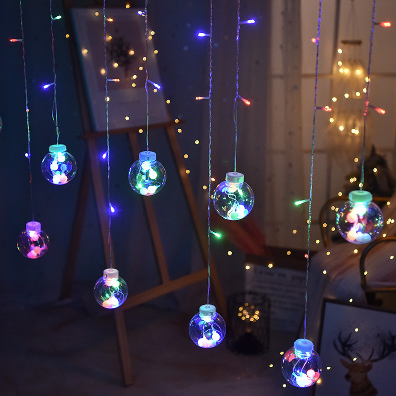 LED color lights, string lights, wishing balls, romantic and girlish bedroom room decoration, round ball bubble ball lights Application Scenario