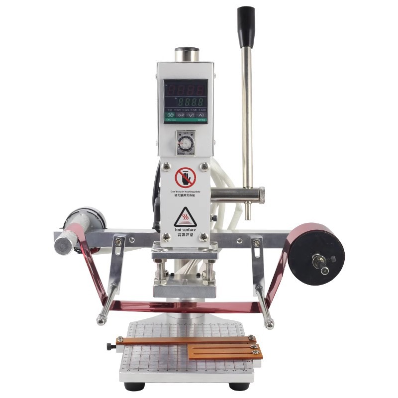 Manual small hot stamping machine, automatic paper collection, leather notebook, trademark, mold, embossing, paper box, hot stamping plate, creasing machine Item Picture