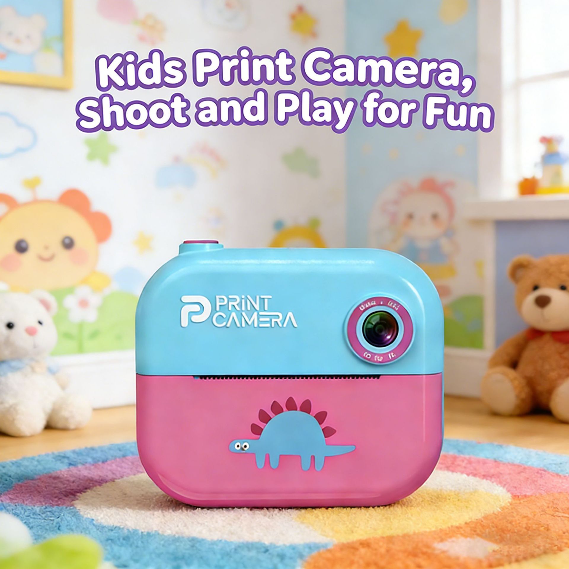 Cross-border new high-definition cartoon photo-taking and printing camera, children's digital dual-camera toy camera with Bluetooth Application Scenario