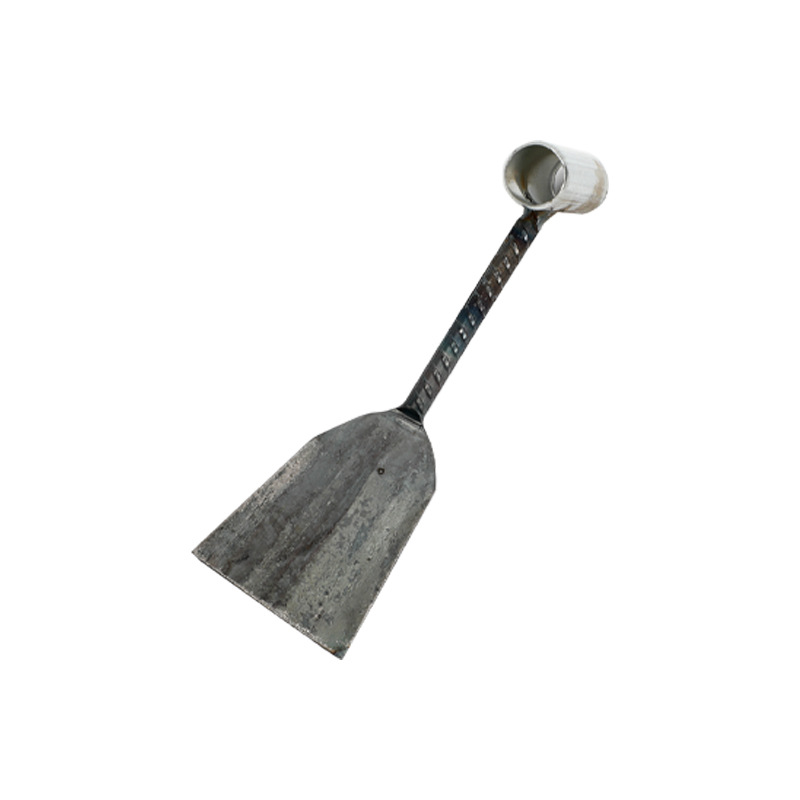 Garden 6-point steel bar shovel, agricultural soil loosening and weeding, grass shovel, wild vegetable digging, flat-head iron shovel, threaded 2-yuan store shovel Item Picture