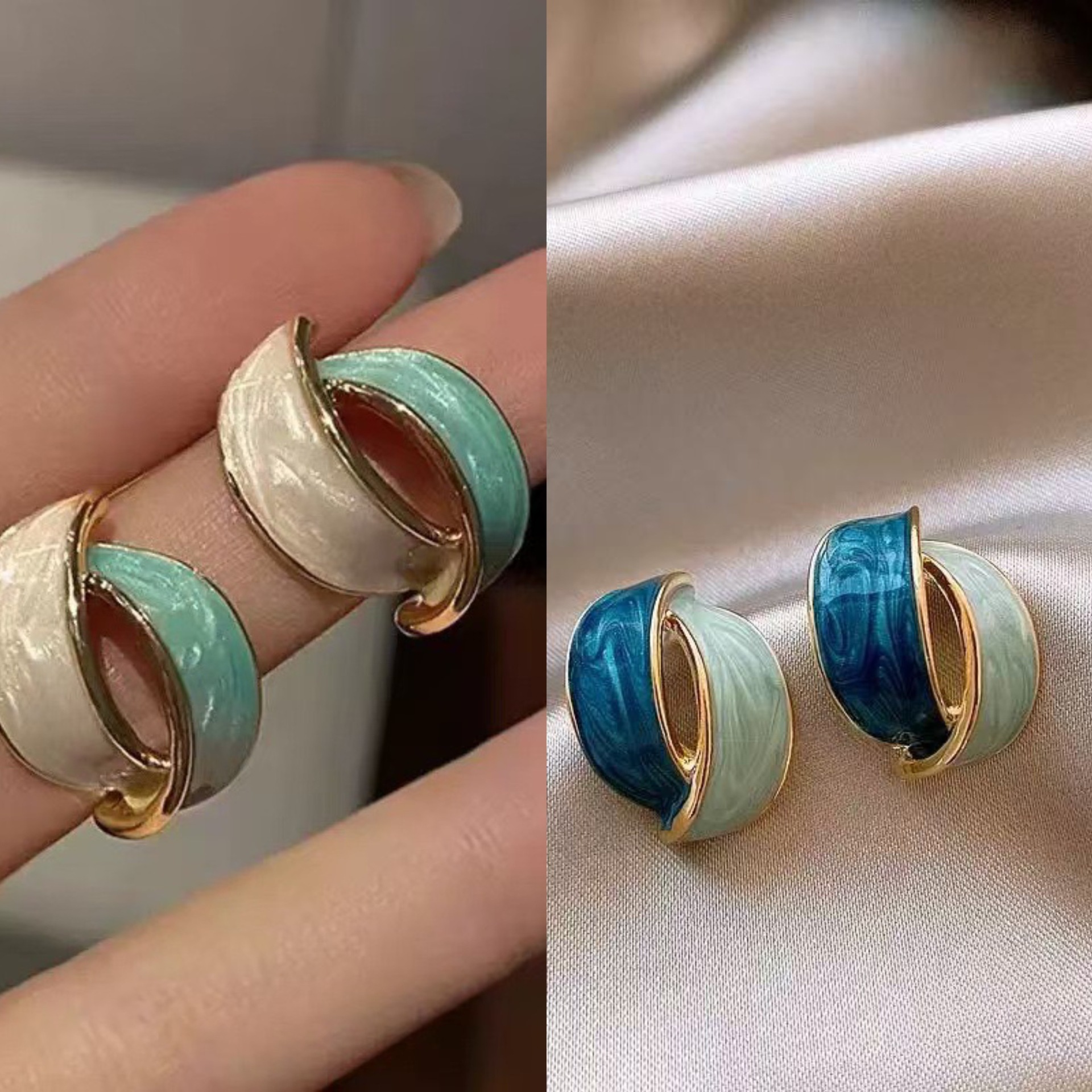 s925 Silver Needle Korean version new bestseller Girls' earrings, simple and elegant, versatile stud earrings, Douyin same style earrings wholesale Application Scenario