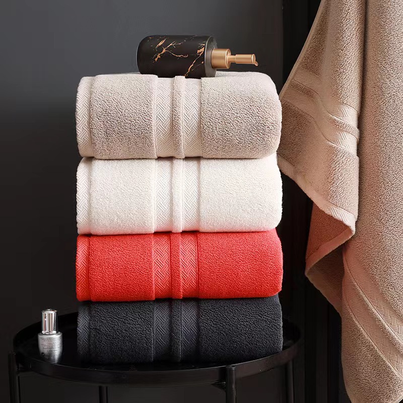 Pure cotton Class A towel, bath towel 80*160cm, 800g, soft, absorbent, company gift, embroidered, absorbent and quick-drying Specification image