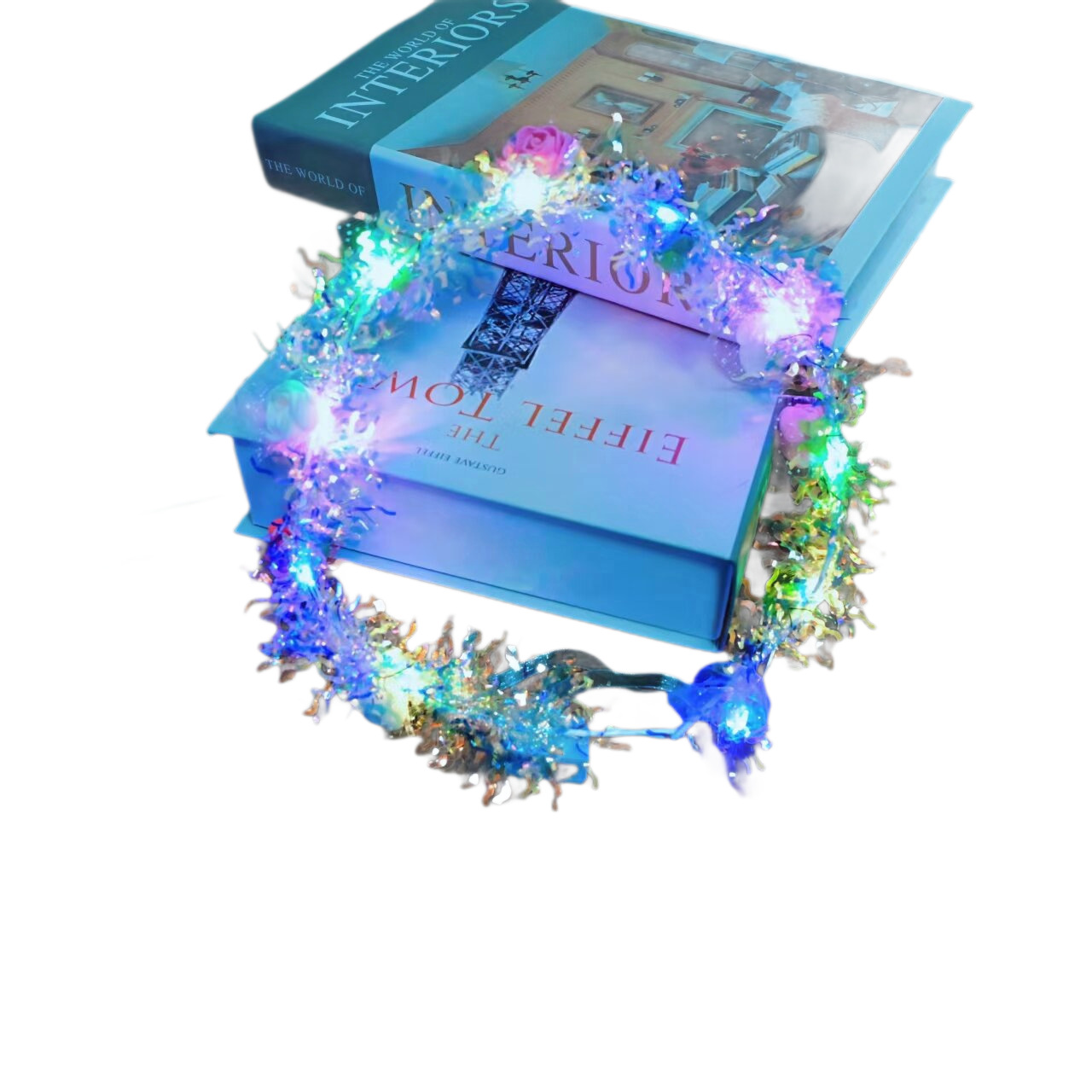 Dazzling 10-light golden thread flower Global Travel Scenic area ground promotion factory direct sales luminous hair band flower wreath Festival headwear Item Picture