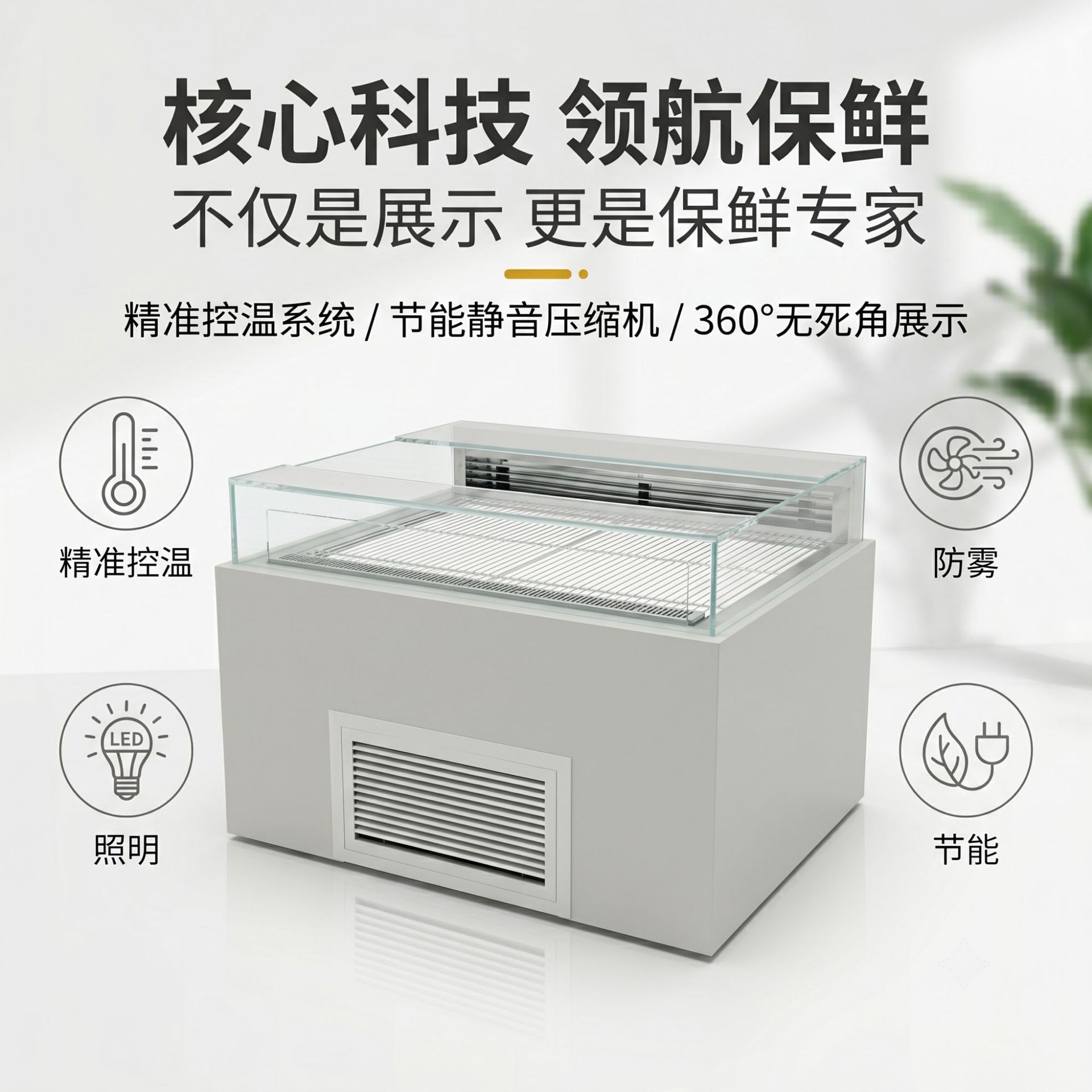 ويمكن تبريد الأبواب الزجاجية لثلاجات العرض البيضاء في المتجر التجاري للثلاجات Specification image