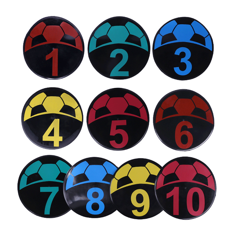 Football training supplies digital discs, basketball training supplies logo discs, flat discs, 1-10 number pads, for cross-border use Item Picture