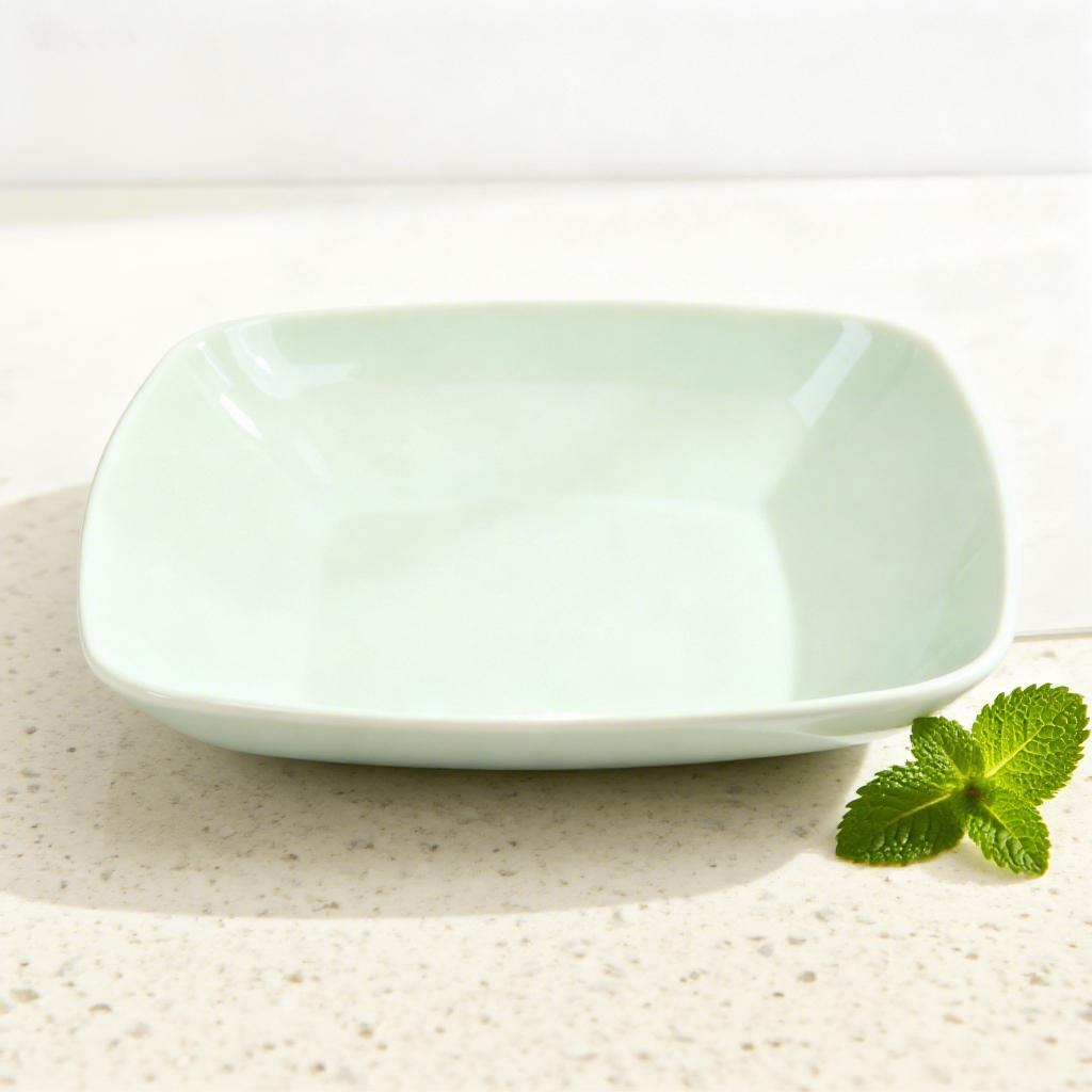 Custom-made melamine square plate, tender green crayfish and beef plate, creative imitation porcelain, commercial barbecue tableware for hotels and restaurants details Picture