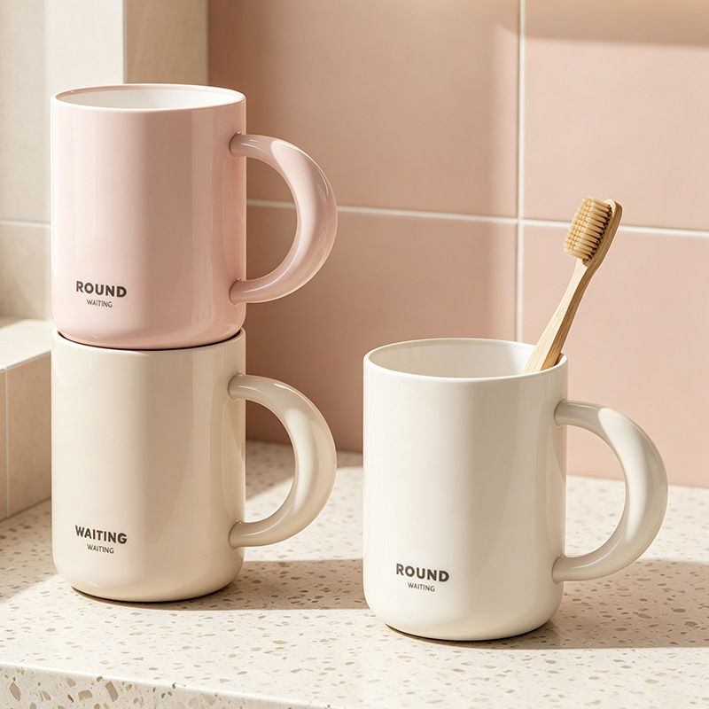 New type of mouthwash cup, household brushing cup, shock-resistant, high appearance level, washbasin cup, double-layer couple toothbrush cup, toothache cup