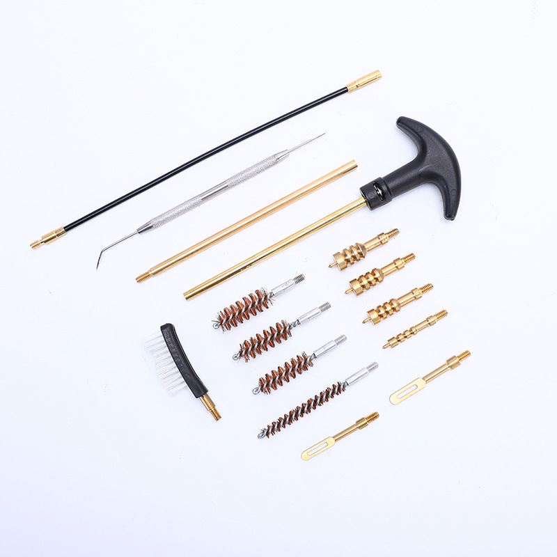 Jujian Cross-border best-selling gun brush, gun unblocking, cleaning and maintenance, gun barrel brush sleeve, gun cleaning tool, phosphor bronze brush, copper tip Specification drawing