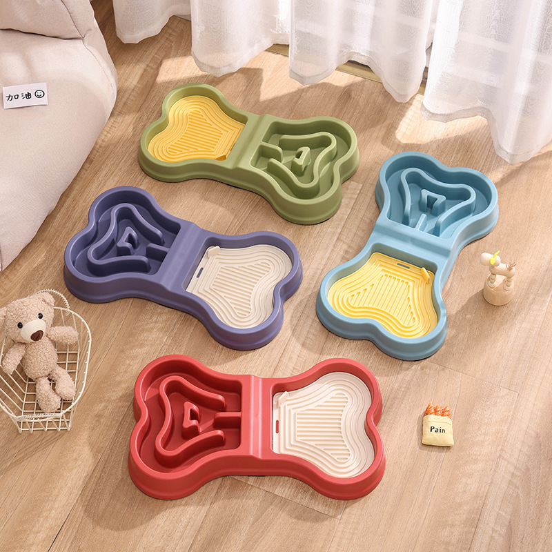New wholesale pet anti-knock slow food bowl, cat and dog silicone lick and slow food dual-purpose cat bowl, anti-slip pet bowl