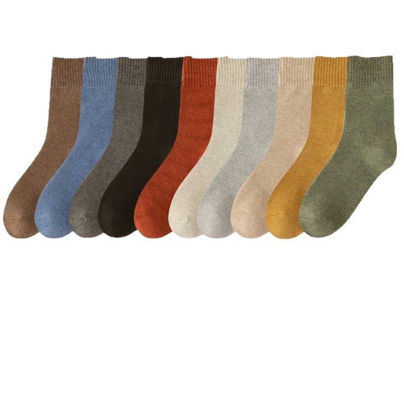 Chunda thickened loop socks for men and women, mid-calf socks for autumn and winter, fleece warm towel socks, winter fleece socks wholesale Item Picture