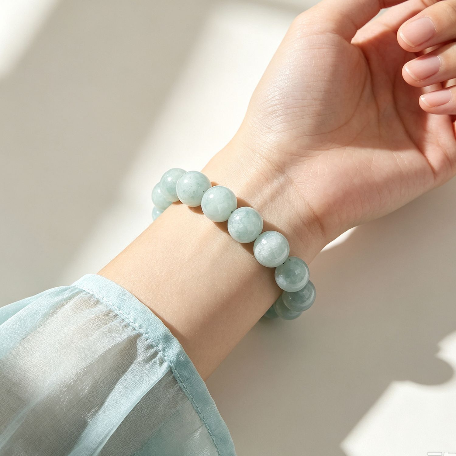 Natural mar lanbao un círculo de cristal mano string refrescante estilo nacional pulsera para mujeres en vivo fuente de accesorios fábrica en stock al por mayor Application Scenario