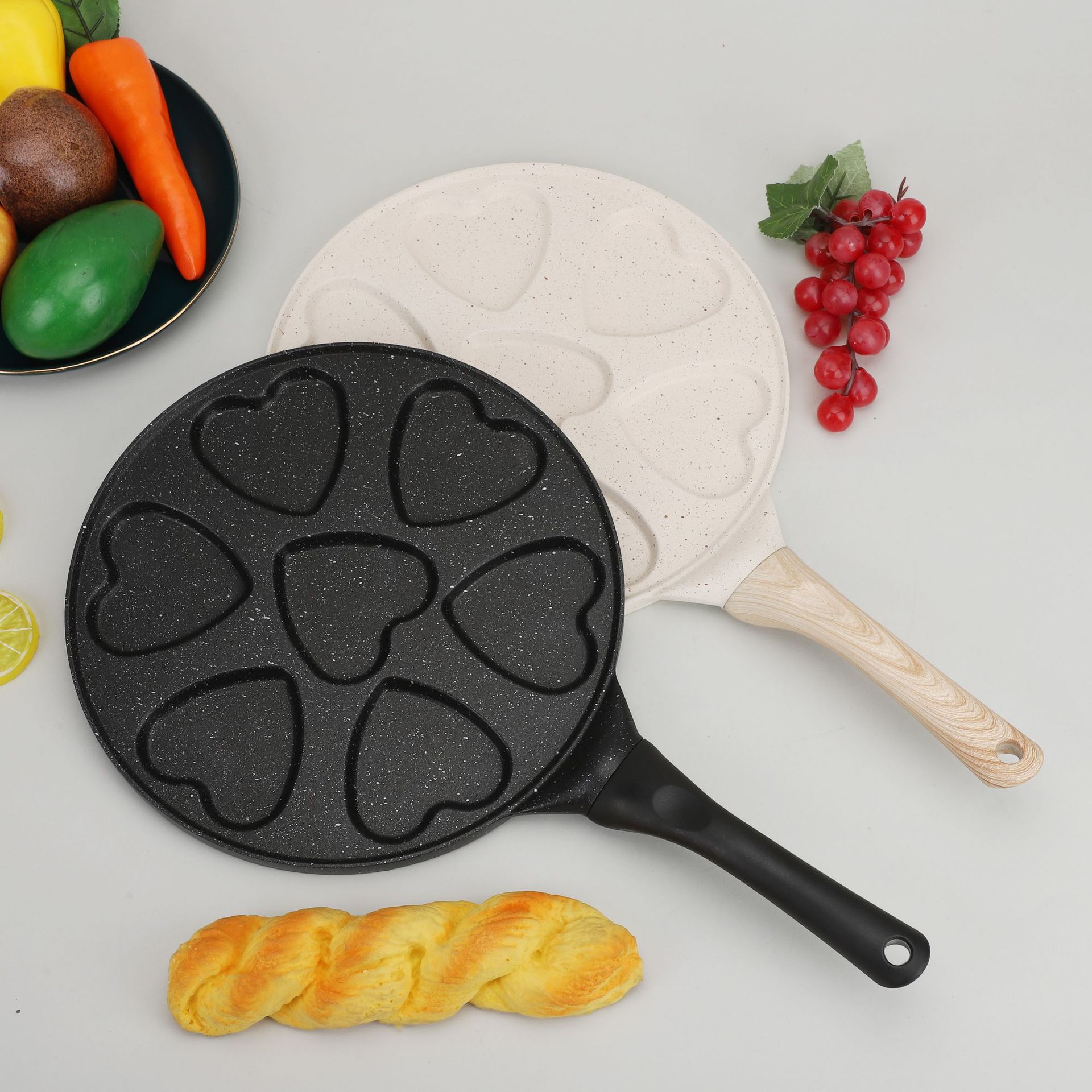 1PC七孔卡通煎锅早餐锅不粘锅平底锅套装平底套锅批发早餐神器产品图