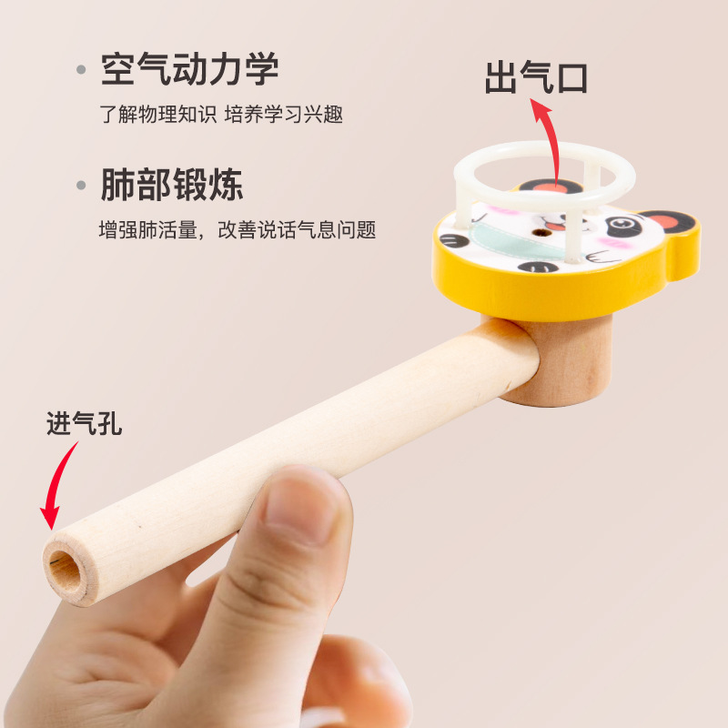 Wooden children's floating balloon magic, a classic and nostalgic balloon blowing and floating ball game for the 80s generation, a sensory integration training toy Application Scenario