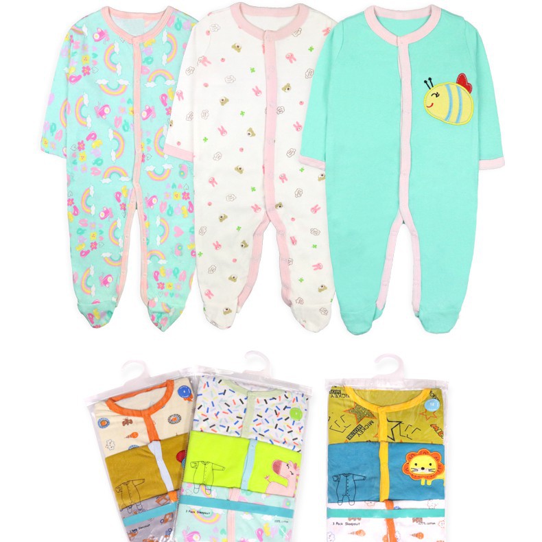 Factory export wholesale of baby clothes, spring and autumn foot coverings, one-piece suits, long-sleeved thick crawling suits, and children's clothing for boys and girls