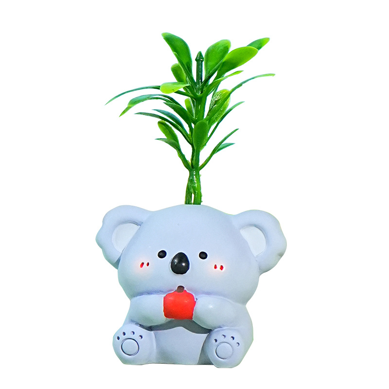 百茂原创萌宠常青树脂公仔摆件创意可爱水豚熊猫桌面装饰车载摆饰 Item Picture