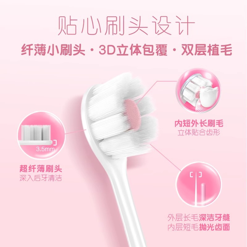Colgate's ultra-dense bristle toothbrush features soft bubbles, soft bristles, petals, deep cleaning, small teeth gaps, and a fine brush head details Picture