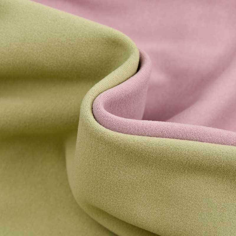 新品羊绒蚕丝摇粒绒腈纶蓄热保暖内衣打底衫面料秋冬弹力绒布，腈纶羊绒蚕丝摇粒