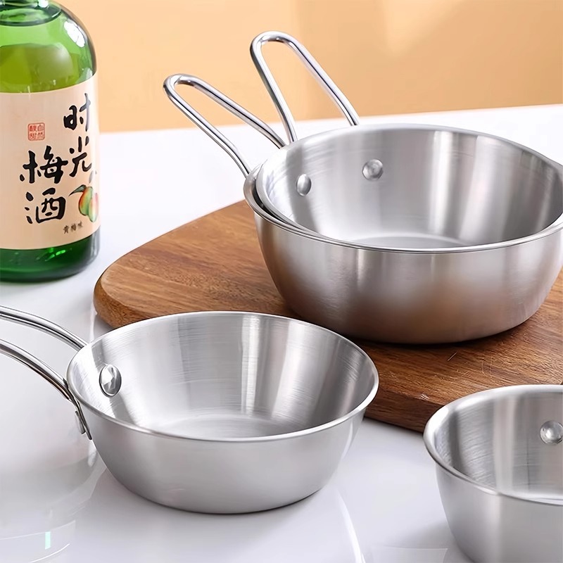 وأوعية من الفولاذ غير القابل للصدأ من طراز INS الكوري مع أطباق الأرز ذات المقبض، بالإضافة إلى أطباق سلطة الفواكه Application Scenario