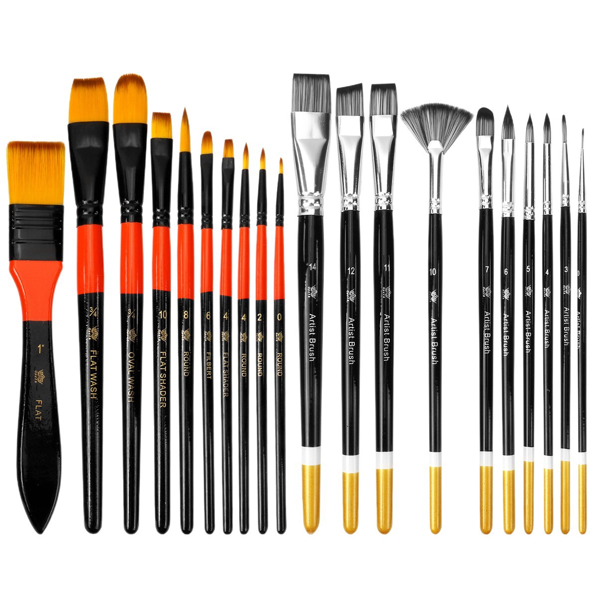 10-piece wooden board brush makeup pen set, art painting pen, gouache, watercolor paint brush, makeup brush wholesale Item Picture