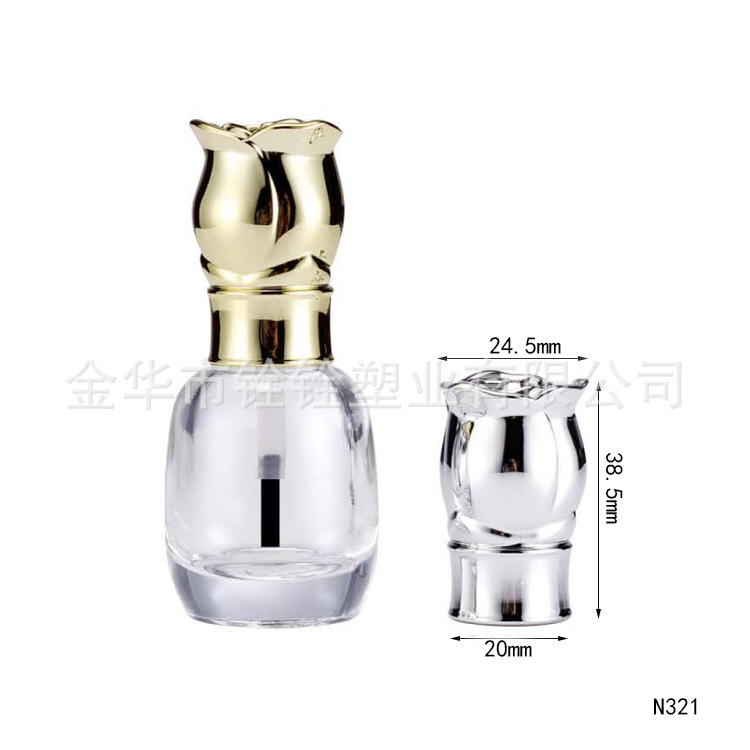 N321 Nail Polish cap Rose flower gradient UV color series nail polish cap Lip gloss cap Cosmetic packaging material cap Application Scenario