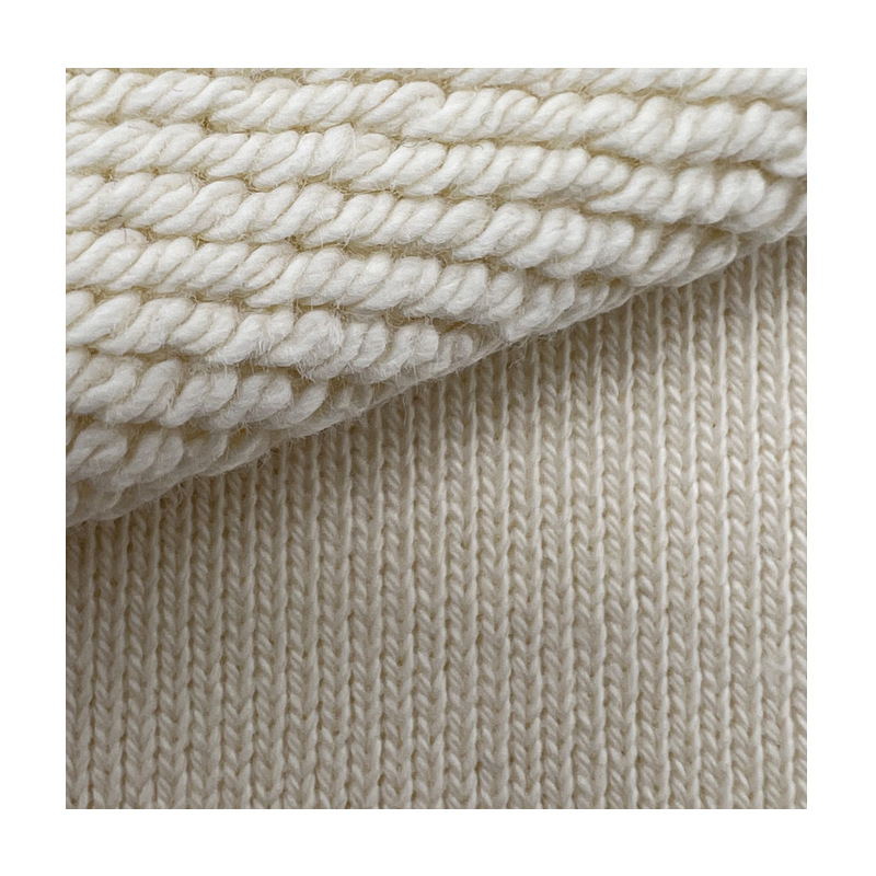 650g extra thick all-cotton national trend double-strand David fabric, heavyweight ox tripe looped knitted fabric for warmth Item Picture