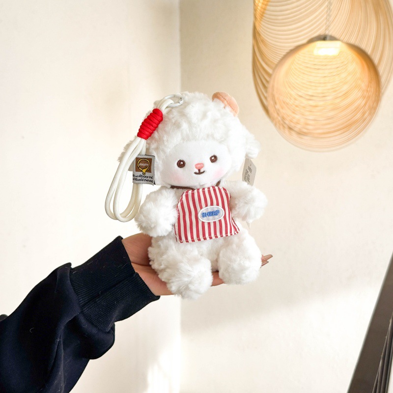 Wholesale of Xiangdun Dun Baked Lamb Palm-sized Treasures, Chef's Hat figurines, Bib bags, cake, plush sheep pendants, event gifts Specification image