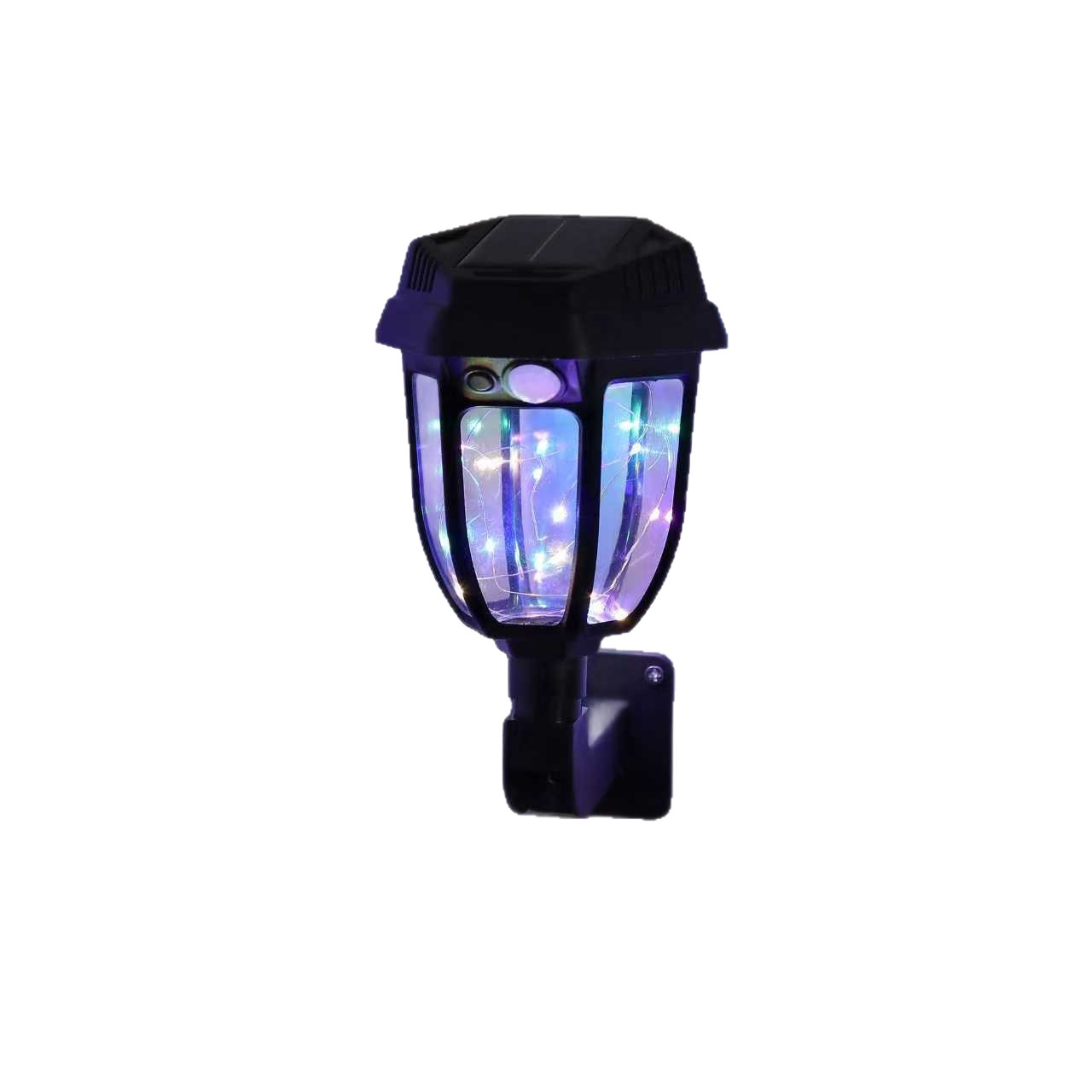 Seven-color solar sensor lamps, street lamps, solar panels, garden lamps, fire safety indicator lights Item Picture