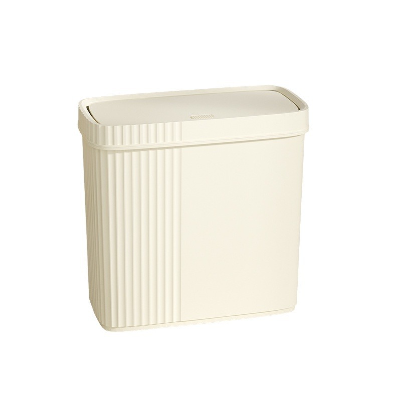 Narrow-slit trash cans with LIDS, odor-proof narrow-slit trash cans for living rooms, bedrooms and bathrooms, wastebasket bins Item Picture