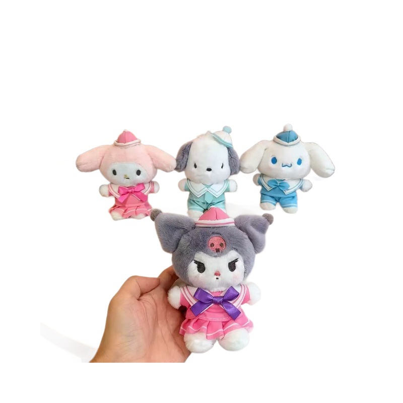 Cute food-eating animal plush keychains, bear, elephant and rabbit figurines, pendants, high-quality dolls supply Item Picture