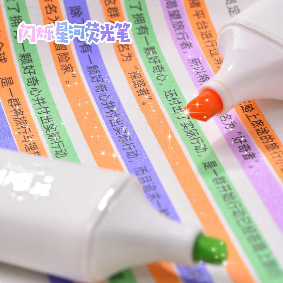 Factory direct supply of flat highlighters, flash highlighters WYH108, Weiya Hui Highlighters wholesale Application Scenario