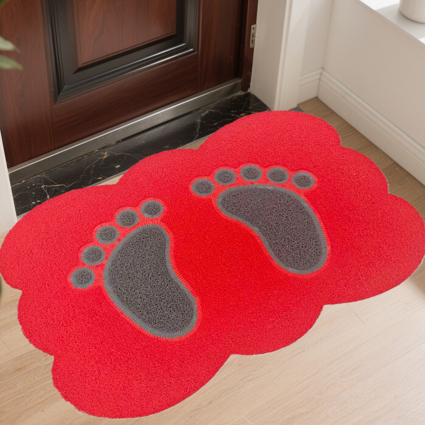 Special-shaped silk ring bathroom floor mat, PVC entrance door floor mat, anti-slip mat, foot mat, door mat, bathroom carpet Application Scenario