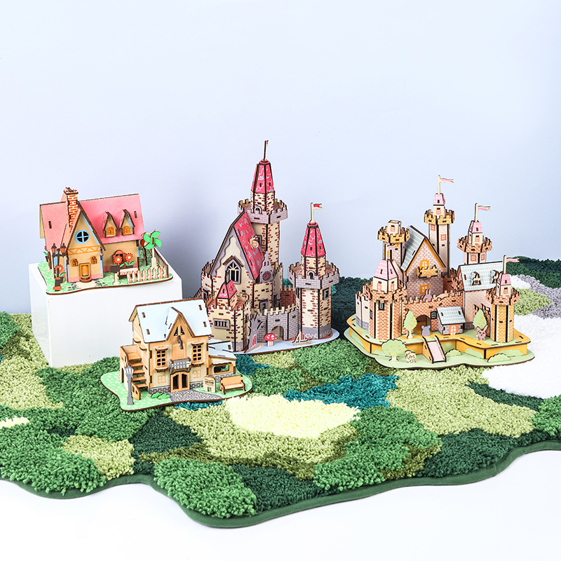 Cross-border new creative children's educational toys, children's house architectural models, DIY handmade toys manufacturer wholesale Specification image