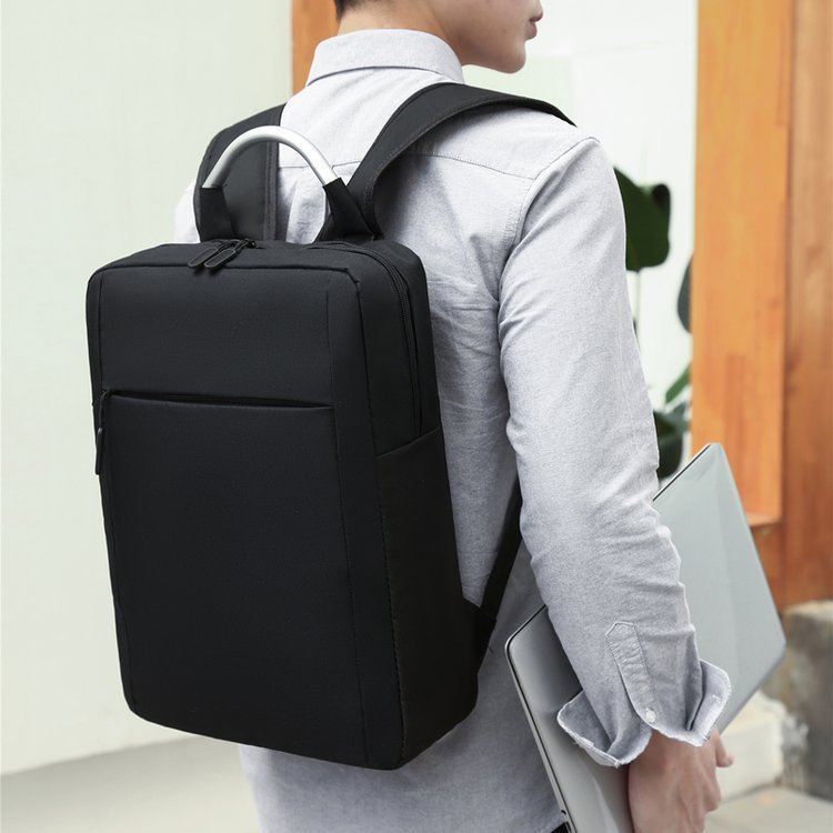 The 2025 new model of casual business computer backpack for students, a large-capacity men's business travel backpack with printed LOGO details Picture