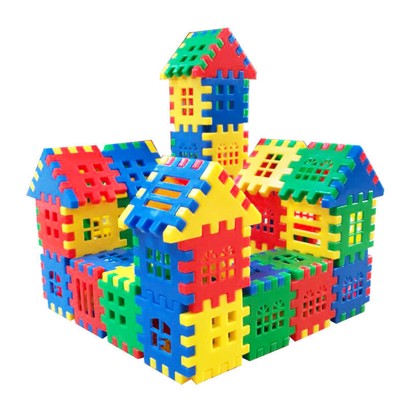 Children's building block house toys for toddlers aged 2 to 6, large house assembly and insertion, educational toys for boys and girls details Picture