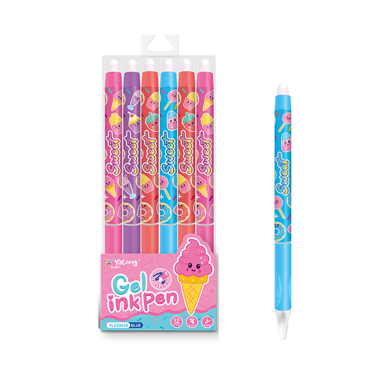 Yalong Cross-border's new sweet and cute blue 0.5mm gel pen is a best-selling hot erasable gel pen Yalong Cross-border's new sweet and cute blue 0.5mm gel pen is a best-selling hot erasable gel pen