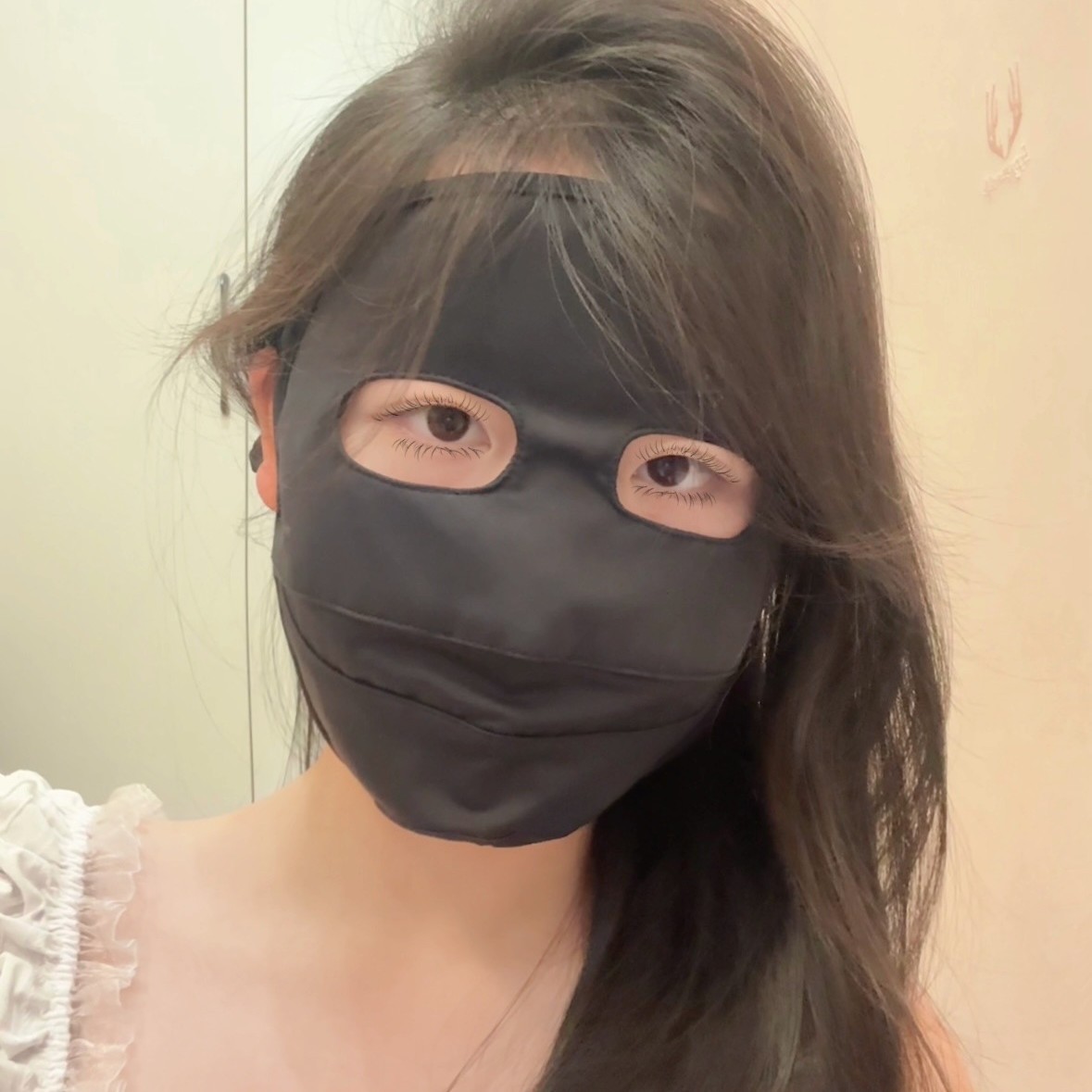 Summer UV protection ice silk mask for women, thin face care, cool three-dimensional hyaluronic acid, ultra-thin, seamless sun protection mask details Picture