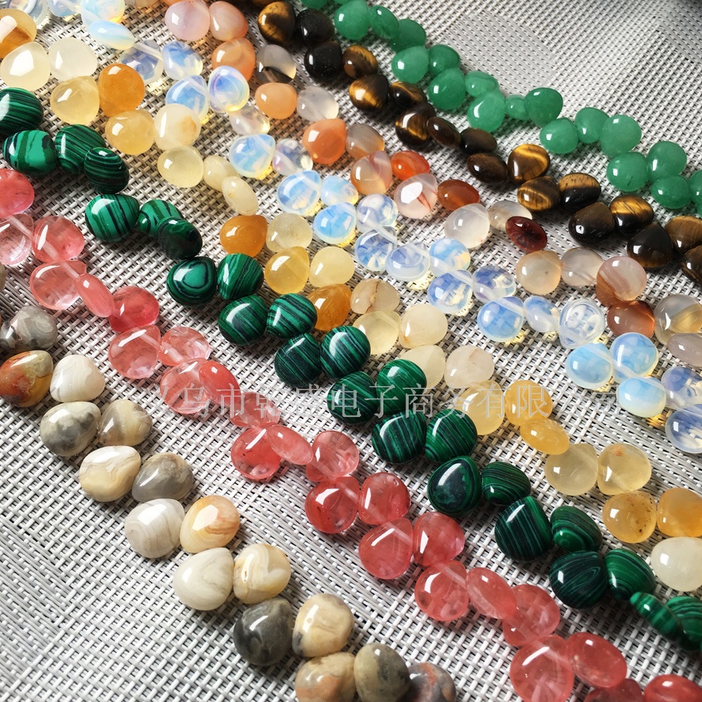 横孔水滴形光面半宝石珠子33颗/条长度20cm散珠DIY饰品半成品珠子