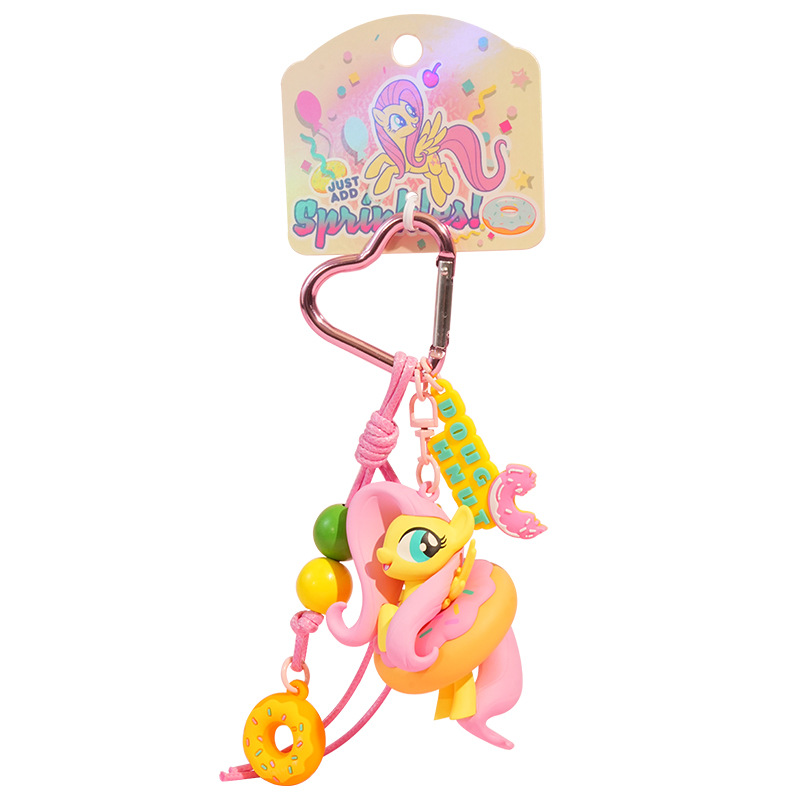 Baimao's genuine My Little Pony Donut series keychain pendant is a cute and exquisite Ziyue doll bag pendant for girls Item Picture