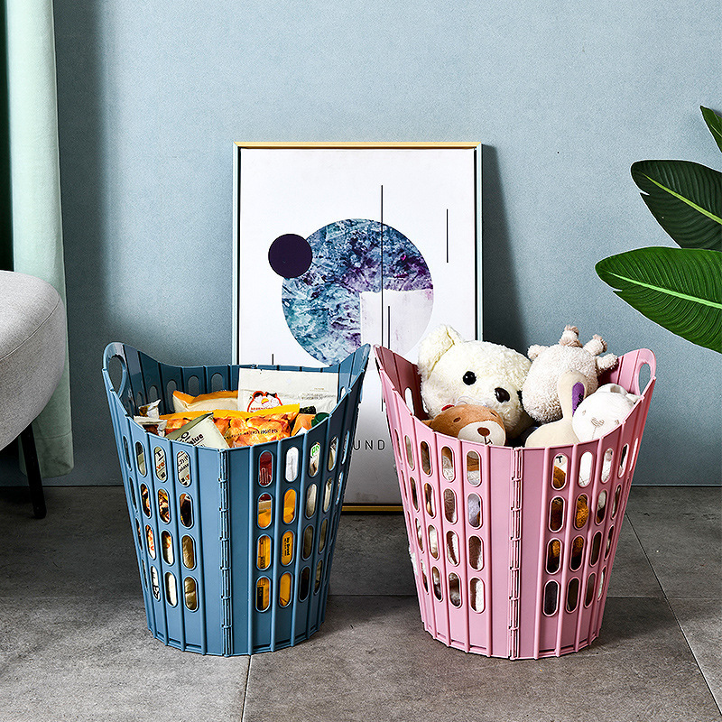 Folding dirty clothes basket, bedroom bathroom dirty clothes laundry basket, multi-functional portable dirty clothes basket, foldable and wall-mounted Application Scenario